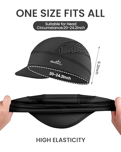 GXCROR Black Cooling Skull Cap for Men Women Lightweight Breathable Helmet Liner Sun Shield for Summer Cycling & Motorcycle