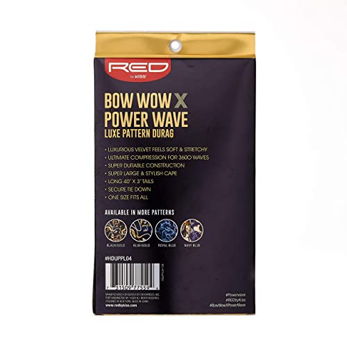 Red Kiss Red Bow Wow Power Wave Luxe Durag Navy Blue