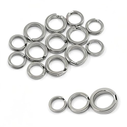 90pcs Heavy Duty Stainless Steel Fishing Split Rings - Size 1