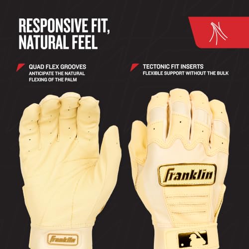 Franklin CFX Pro MLB Batting Gloves - Youth & Adult, Carolina Blue/White, Large