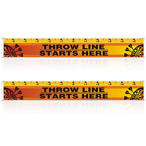 Dart Board Throw Line Floor Sticker Set - 2 PVC Markers