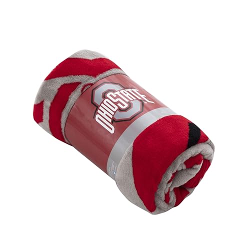 Ohio State Buckeyes Micro Raschel Throw Blanket - 46x60 Soft Plush