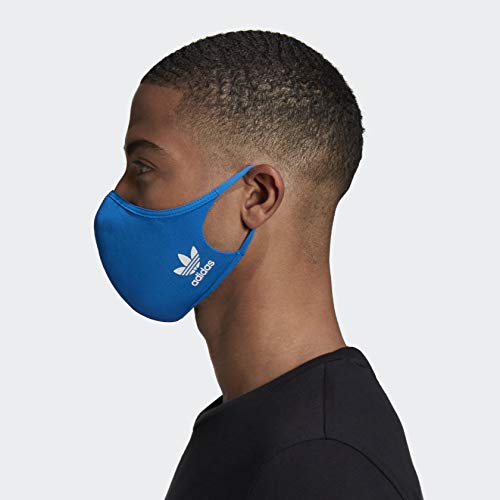 Reusable Face Covers 3-Pack - Soft & Washable, Bluebird, M/L
