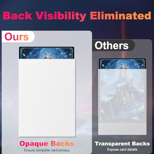600 Pack Matte Dual Card Sleeves - Opaque Back, Tear Resistant Protectors for TCG