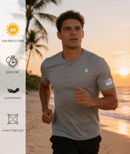 Men's UPF 50+ Rash Guard Swim Shirt - Fast Dry Athletic Tee