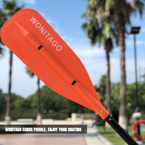 Adjustable Canoe Paddle - Collapsible 4-5 FT Aluminum Shaft - Orange
