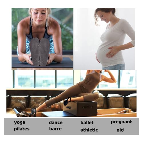 Diu Life Large-X-Large White Pilates Socks with Grips - Non Slip Yoga & Dance Socks (3 Pack)