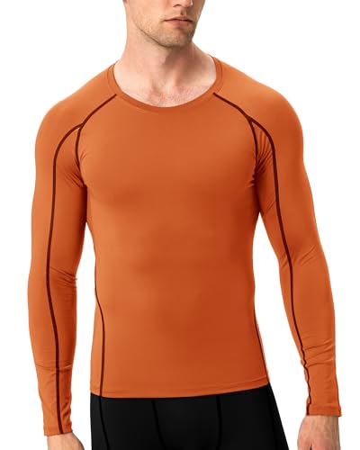 Men's Long Sleeve Compression Shirt - Moisture-Wicking Athletic Base Layer