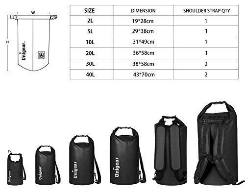 Waterproof Floating Dry Bag for Kayaking - 2L Black