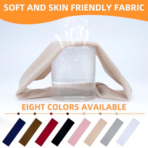 8-Pack Summer Headbands for Women & Men | Non-Slip Elastic Fitness Headbands
