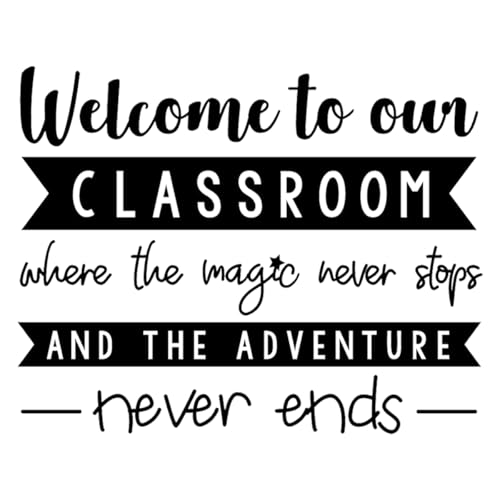 Wall Decals | Inspirational Wall Decor Stickers - Removable Peel and Stick Wall Stickers for Classroom, Library Decor, Playroom, Home School and Education Spaces - Quotes Wall Decor - 20" x 16.5"