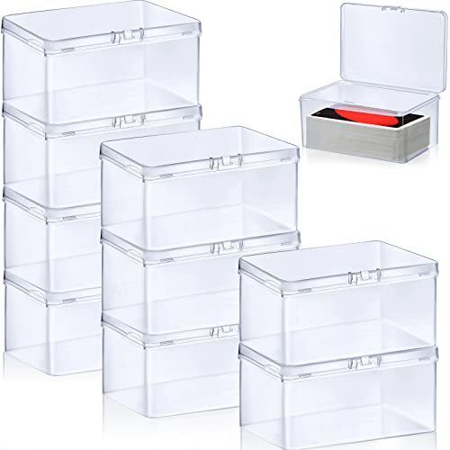 Qunclay 10 Pack Plastic Game Card Storage Boxes for Trading & Collectible Cards