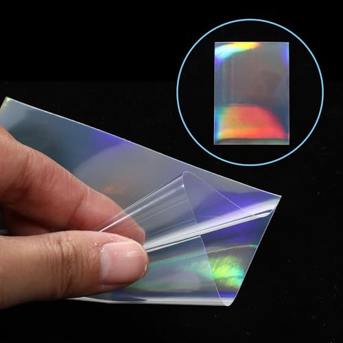 100 Pcs Holographic Card Sleeves - 65x90mm Protective Covers