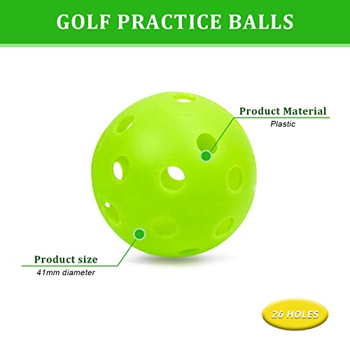 Bac-kitchen Green Plastic Golf Practice Balls - Limited Flight Swing Training Set