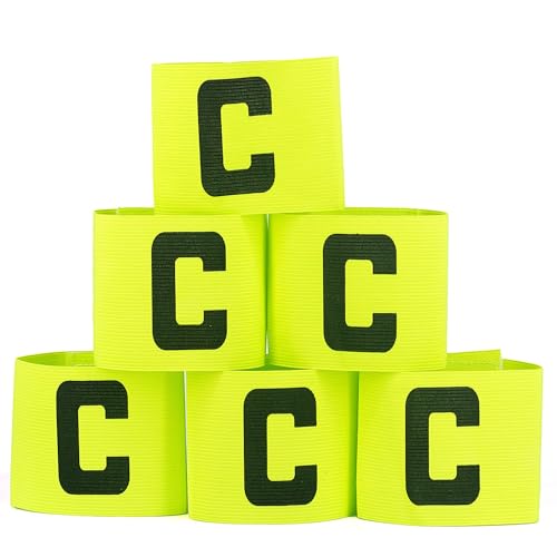 Captain's Armband Set - 6 Green Soccer & Rugby Armbands