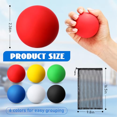 Bulk Rubber Racquetballs - 30 Multicolor Training Balls