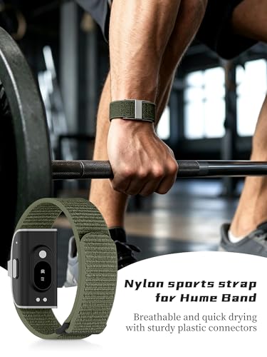 Nylon Loop Sport Band for Fitness Tracker - Military Green, Large
