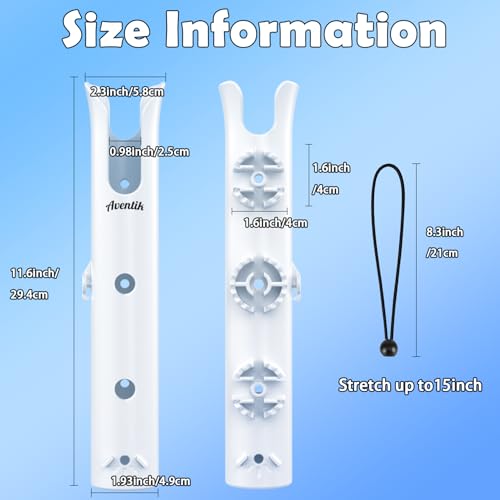 Wall Mounted Fishing Rod Holder Tube - ABS Marine Grade Rack - 1-Pole White