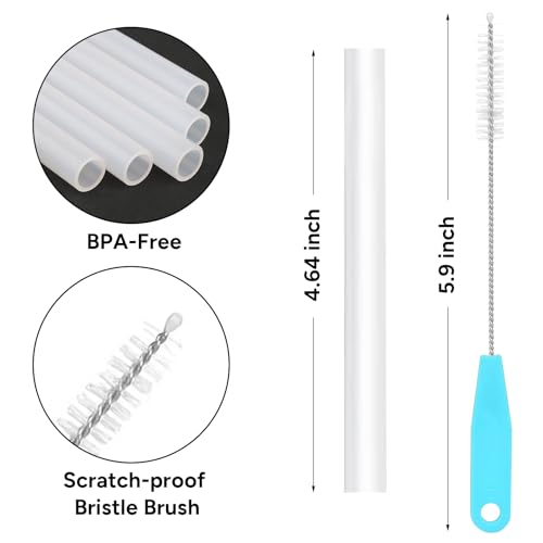 Replacement Straws for CamelBak eddy+ 14 oz Kids Water Bottle - 4 BPA-Free Straws & Cleaning Brush