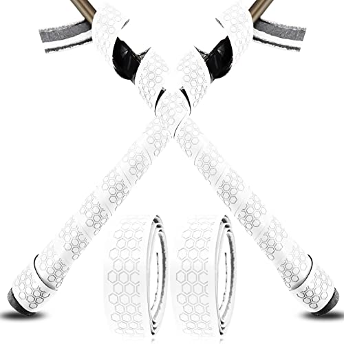 Baseball Softball Bat Grip Tape - 2 Pcs White Hexagon