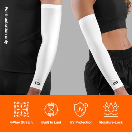 Faith Collection Football Arm Sleeve by SLEEFS - Adult L (Cross White)