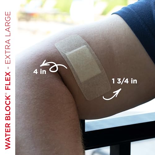 Waterproof Extra Large Adhesive Bandages - Flexible Fabric - 7 Count