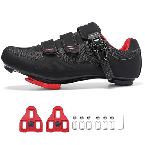 Indoor Cycling Shoes for Peloton - Men 10.5 / Women 12.5 - Black & Red