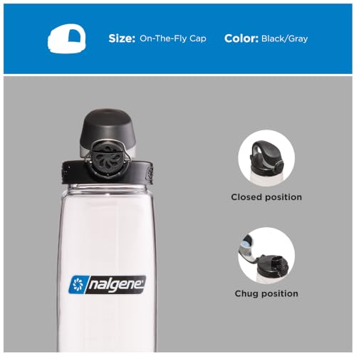 BPA-Free Water Bottle Replacement Cap - Black/Gray