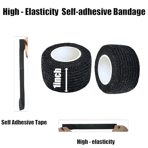 6 Pack Self-Adhesive Bandage Wrap - 1-inch x 5-Yard Breathable Athletic Tape