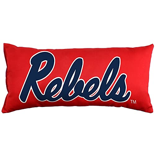 Ole Miss Rebels 2-Sided Travel Pillow - Comfy Decorative 16" x 6"