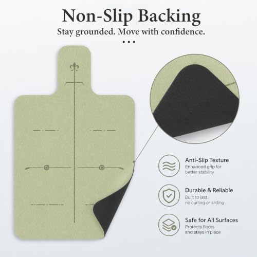 Pilates Reformer Mat Towel - Absorbent & Foldable - Sage Green