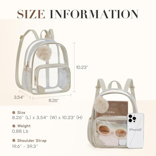 Clear Mini Backpack for Stadium Events - Anti-Theft Design