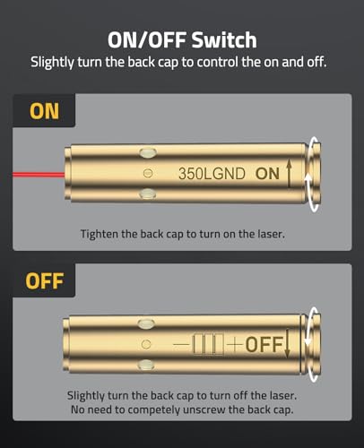 CVLIFE 350 LGND Laser Bore Sight for 5.56, .223, 9x43mm, 450 Bush, Model 350 LGND