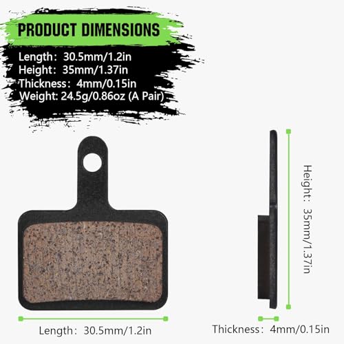 Ceramic Bike Brake Pads - 4 Pairs for Tektro & Shimano Models