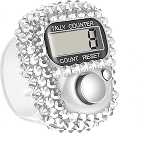 Digital Tally Counter with LCD Display - Silver Mini Clicker