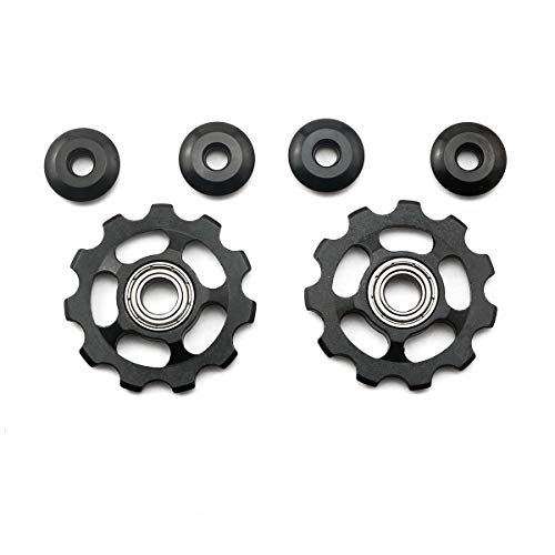 Bicycle Rear Derailleur Pulley Set - 11T Aluminum, Sealed Bearings