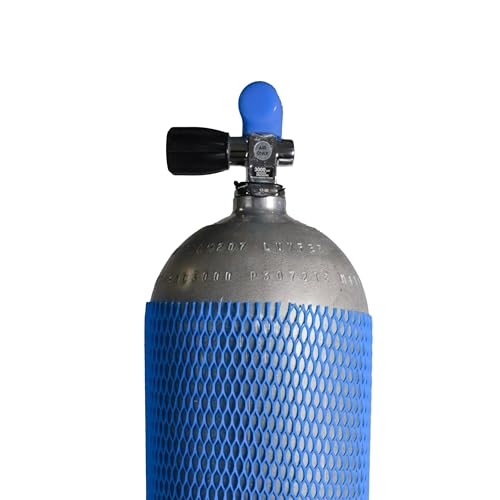 Universal Dive Tank Mesh Cover - Blue, Customizable Length, Scratch Protection