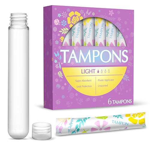 Hidden Alcohol Flasks - 6 Pack Tampon Style Travel Containers