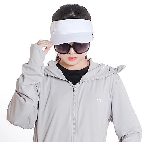 Adjustable Sun Visor Hat for Sports - One Size, White