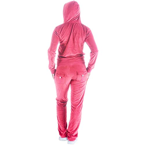 Facitisu Women’s 2-Piece Track Suit Set XXL Coral - Activewear Sweatshirt & Sweatpants