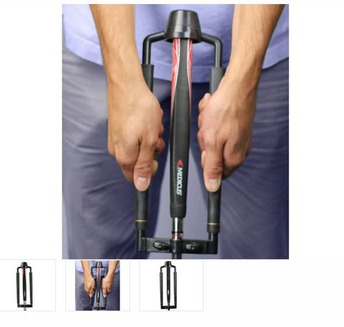 GOLFERDOC Dual-Handle Putter Training Aid, Brand, Swing Trainer,Golf Putting Alignment Tool, Professional Practice Equipment with Manual