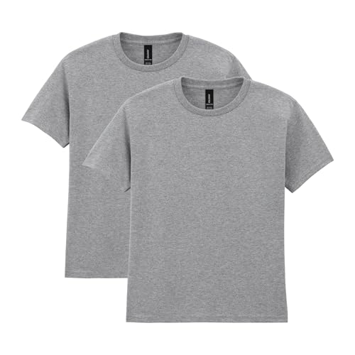 Youth Heavy Cotton T-Shirt 2-Pack - Sport Grey, Small