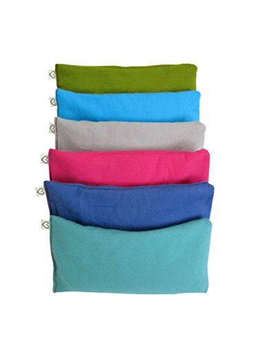 Weighted Cotton Flannel Eye Pillow - Unscented Gray - 8.5 oz Flax Seed