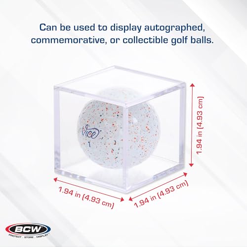 Golf Ball Display Case - Clear Polystyrene Holder for 1 Ball