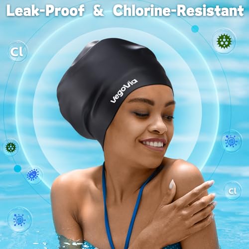 VegoVia Large Swim Cap for Braids and Dreadlocks
