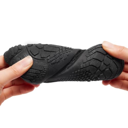 Racqua Kids Water Shoes for Boys Girls - Quick-Dry Aqua Shoes, Big Kid (Wzk1660-Black, Size 6)