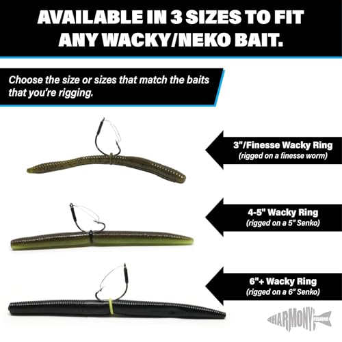 O-Rings for Wacky Rigging Senkos & Worms - 100 Pack Black 4-5”