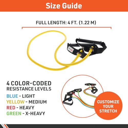 Studio Series Resistance Tube - 4-Foot Latex Band - Light Resistance Blue
