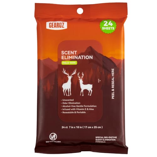 Scent Elimination Wet Wipes for Hunting - Extra Large Field Cleaning Towels