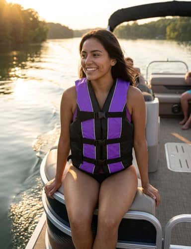 Coast Guard Approved Life Jacket Paddle Vest - Purple Adult Universal